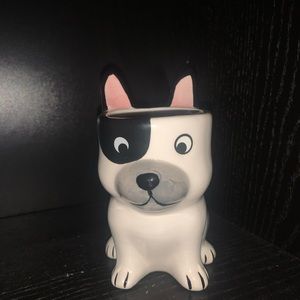 French bulldog flower pot.